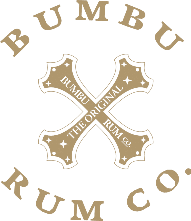 Bumbu Rum Co. logo with ornate cross design and company name.
