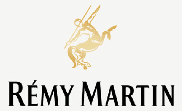 Rémy Martin logo with a golden centaur on a white background.